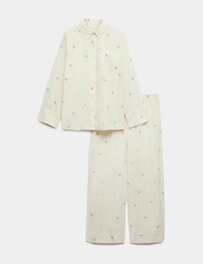 Saf Pamuklu Pijama Takımı