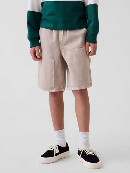 Açık Kahverengi '90s Loose Easy Denim Carpenter Şort