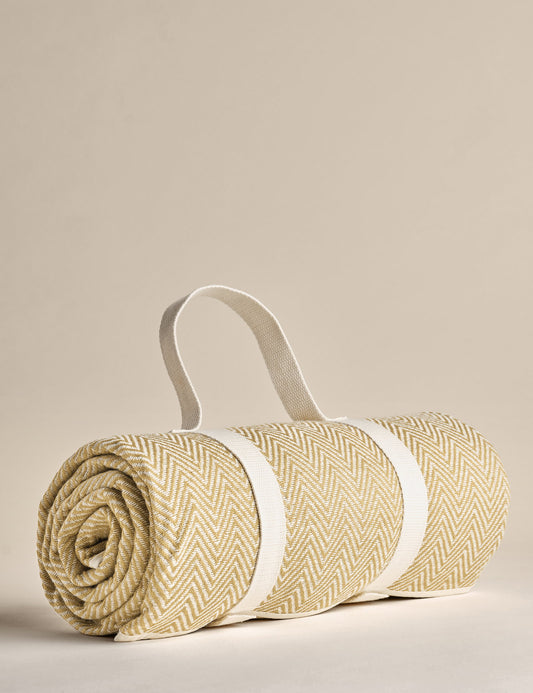 Boho Herringbone Katlanabilir Piknik Örtüsü