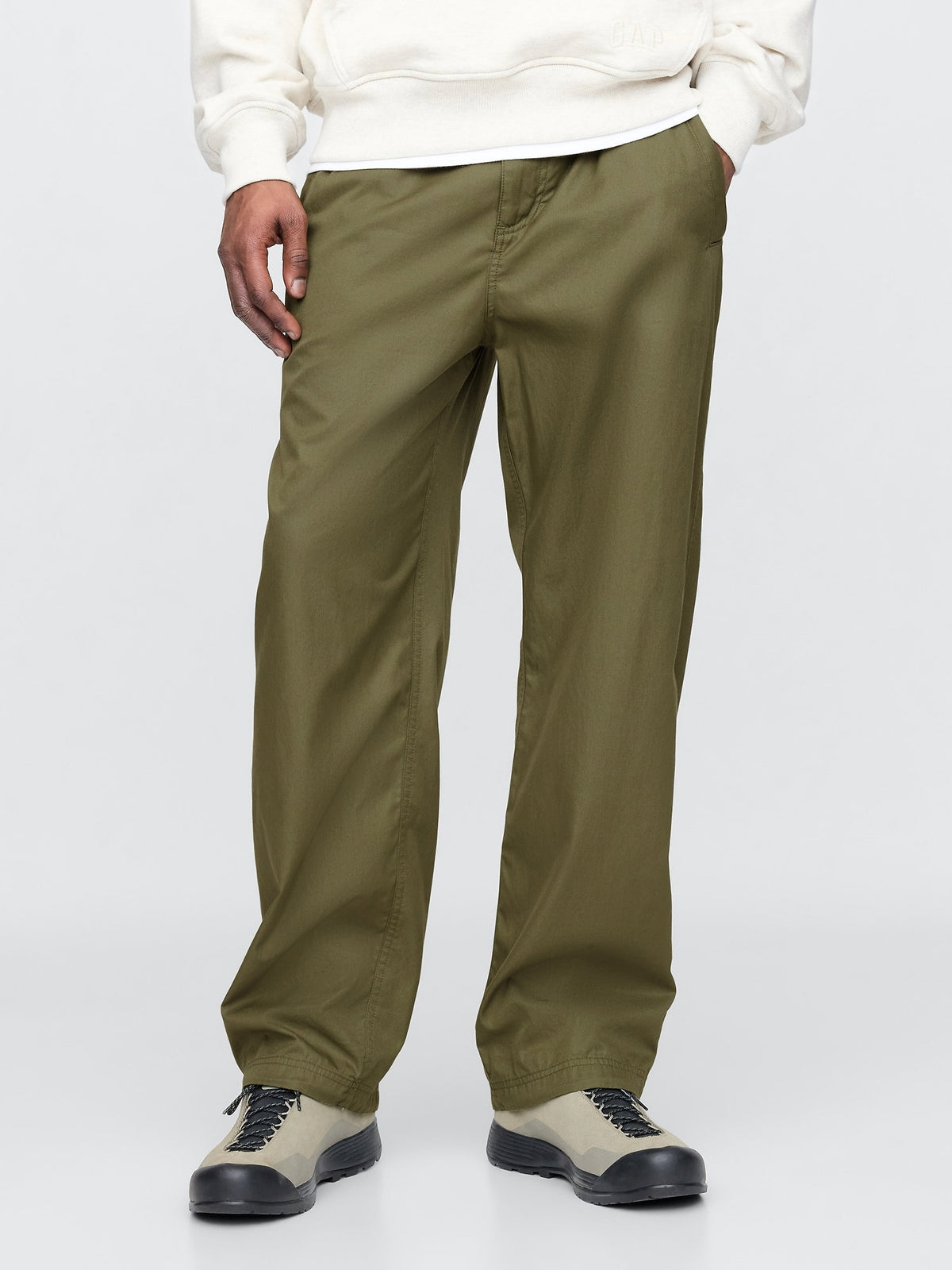 Yeşil Twill Paraşüt Baggy Pantolon