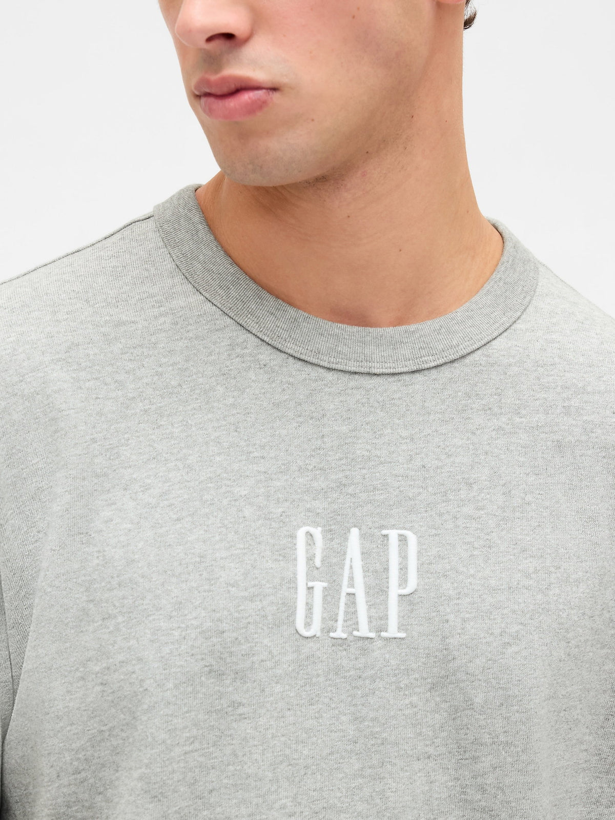 Açık Gri Gap Logo T-shirt