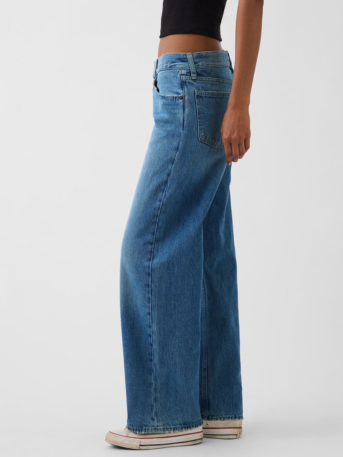 Açık Mavi The Hailey Low Rise Loose Jean Pantolon