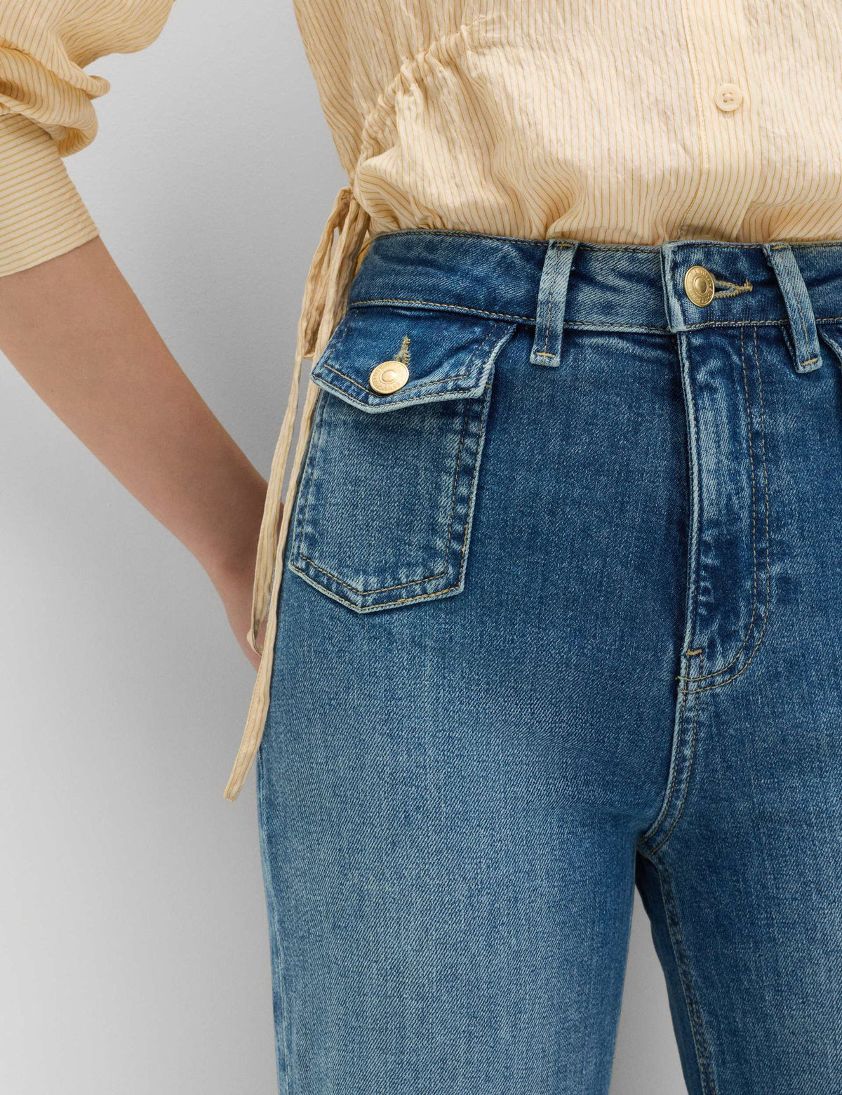 Yüksek Bel Flare Jean