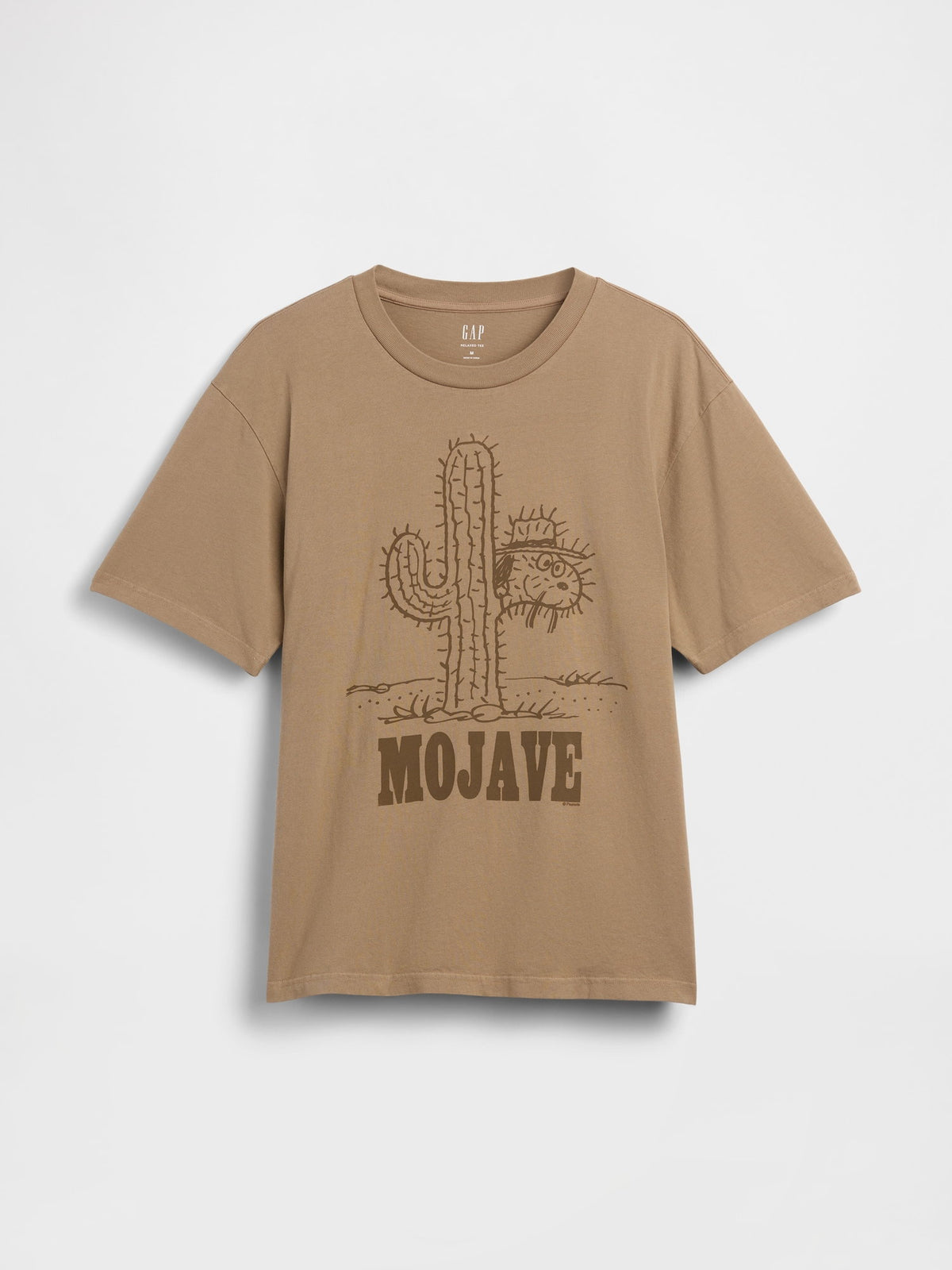Açık Kahverengi Snoopy Mojave Relaxed Grafik T-shirt