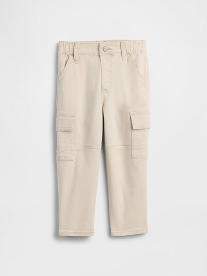 Krem Baggy Kargo Jean Pantolon