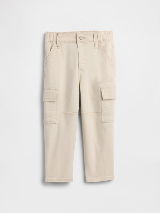 Krem Baggy Kargo Jean Pantolon