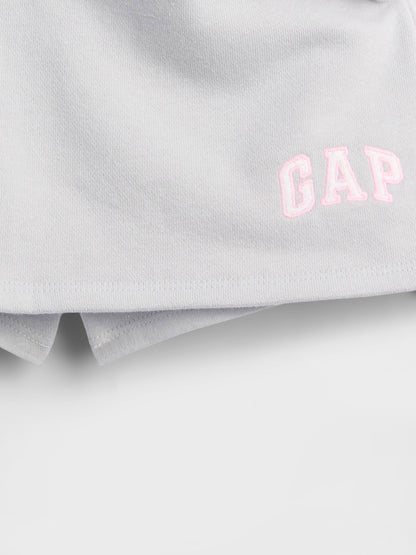 Pembe Logo Pull-on Fransız Havlu Kumaş Şort Etek