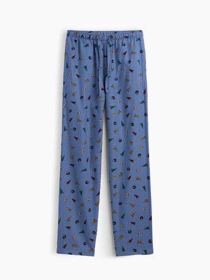 Mavi Relaxed Flannel Pijama Altı