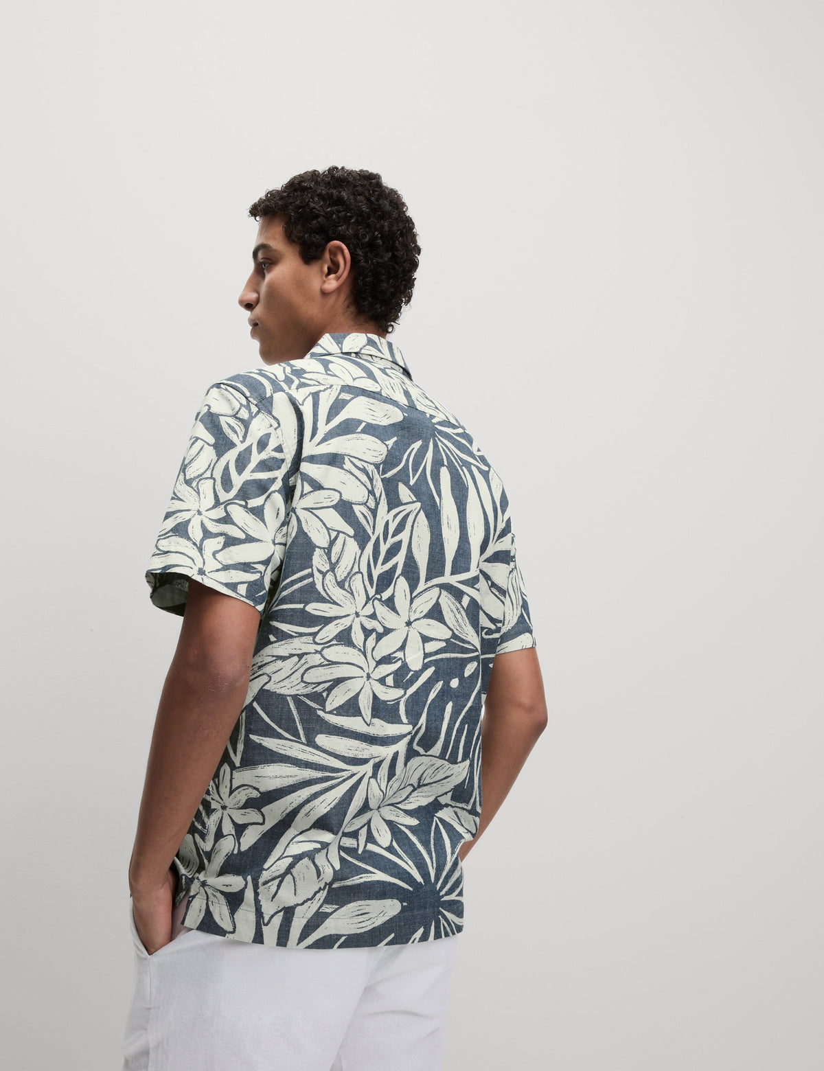 Saf Pamuklu Hawaii Gömlek