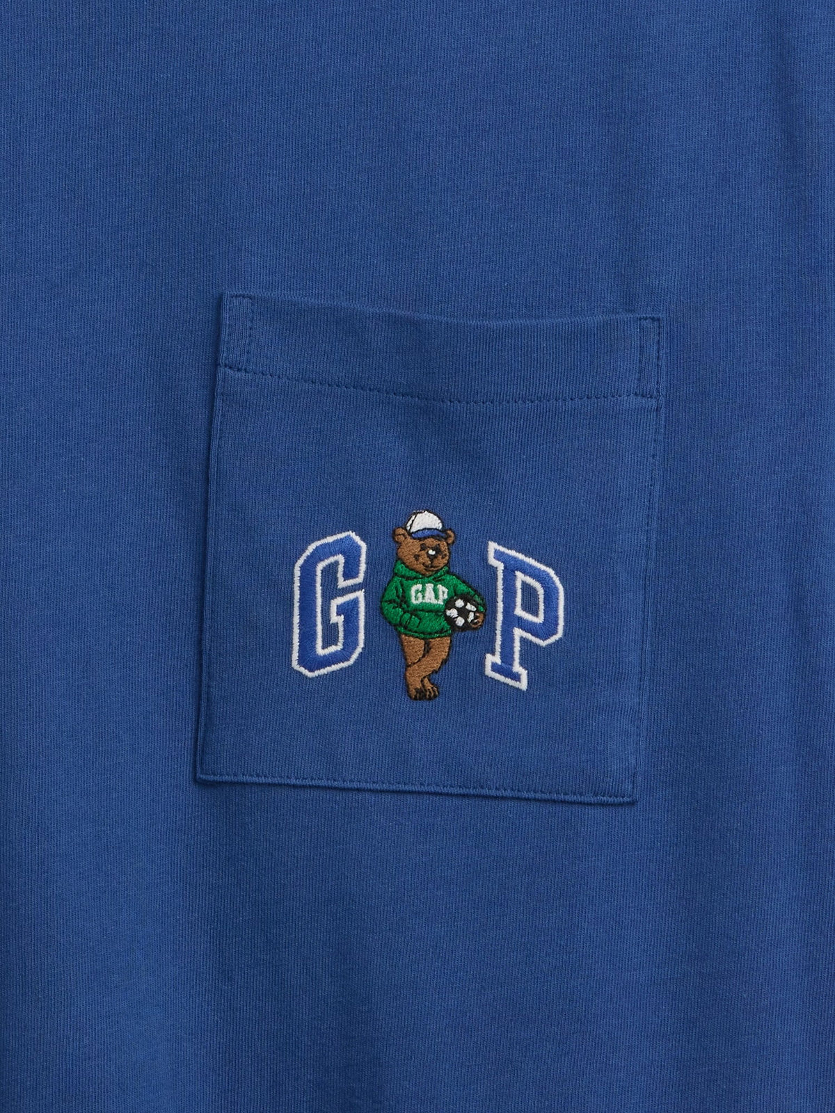 Koyu Mavi Relaxed Branan Bear Logo T-shirt