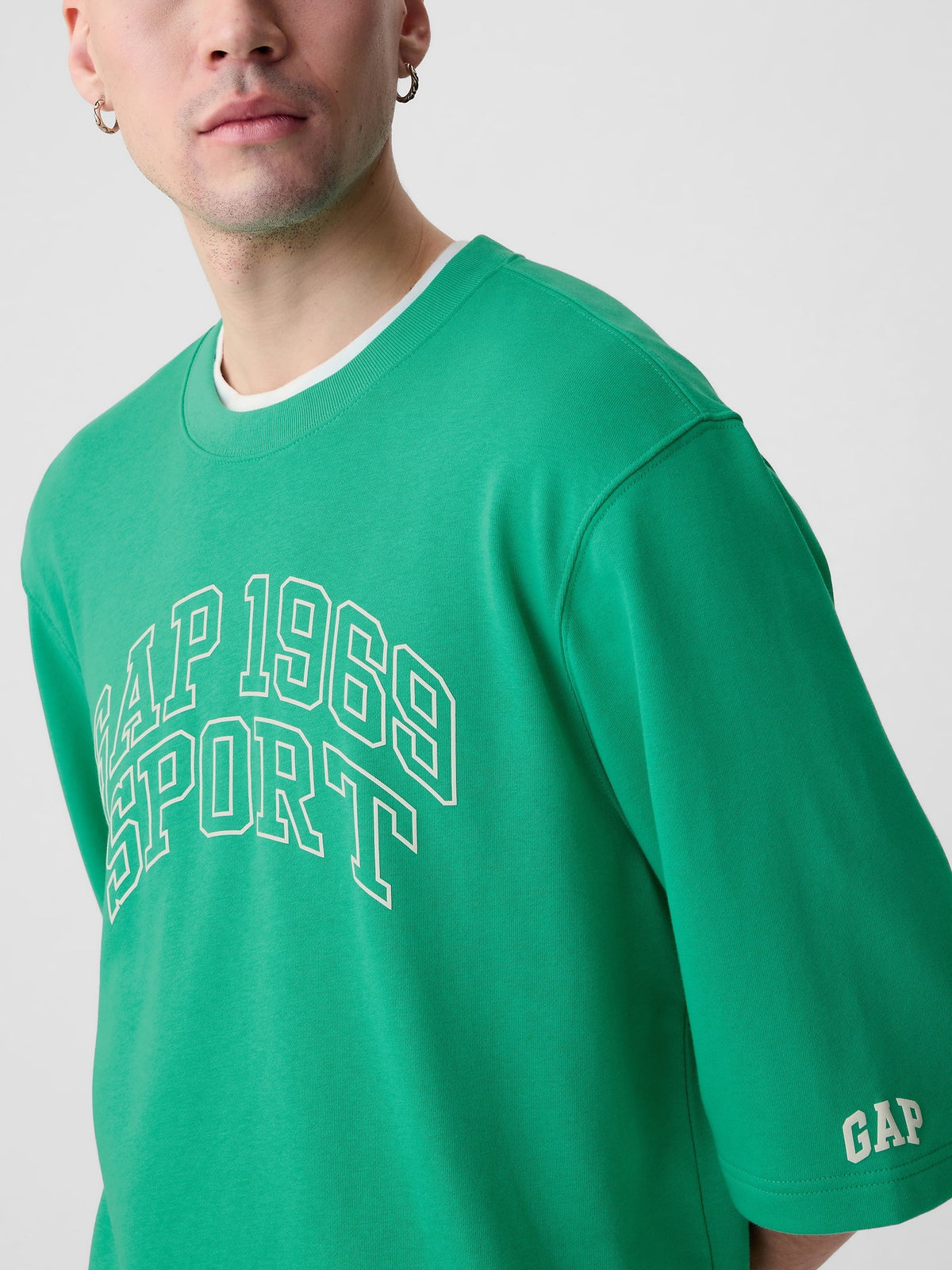 Yeşil Gap Logo Oversized Sweatshirt