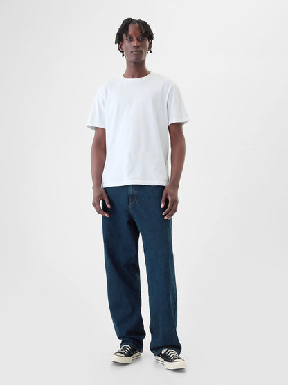 Lacivert Baggy Jean Pantolon