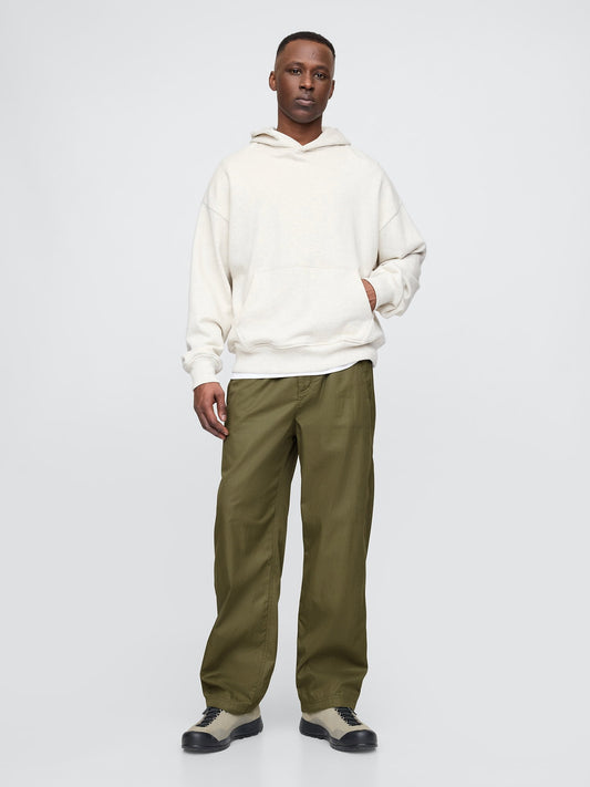 Yeşil Twill Paraşüt Baggy Pantolon