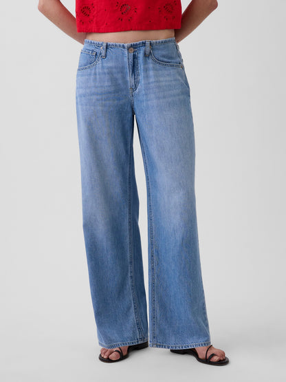 Açık Mavi Low Rise Ultrasoft '90s Loose Jean Pantolon