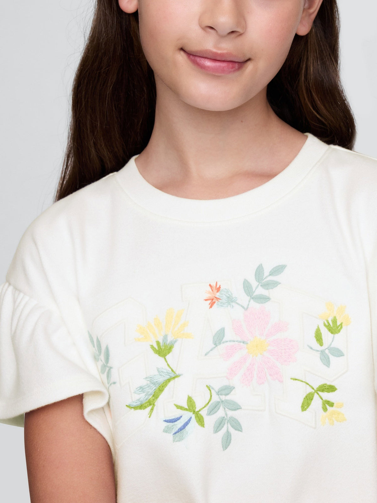 Beyaz Vintage Soft Sweatshirt Elbise