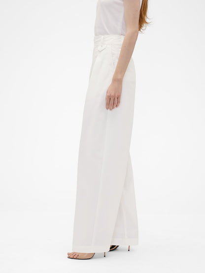 Lacivert Gap × Victoria Beckham High Rise Pileli Arc Pantolon