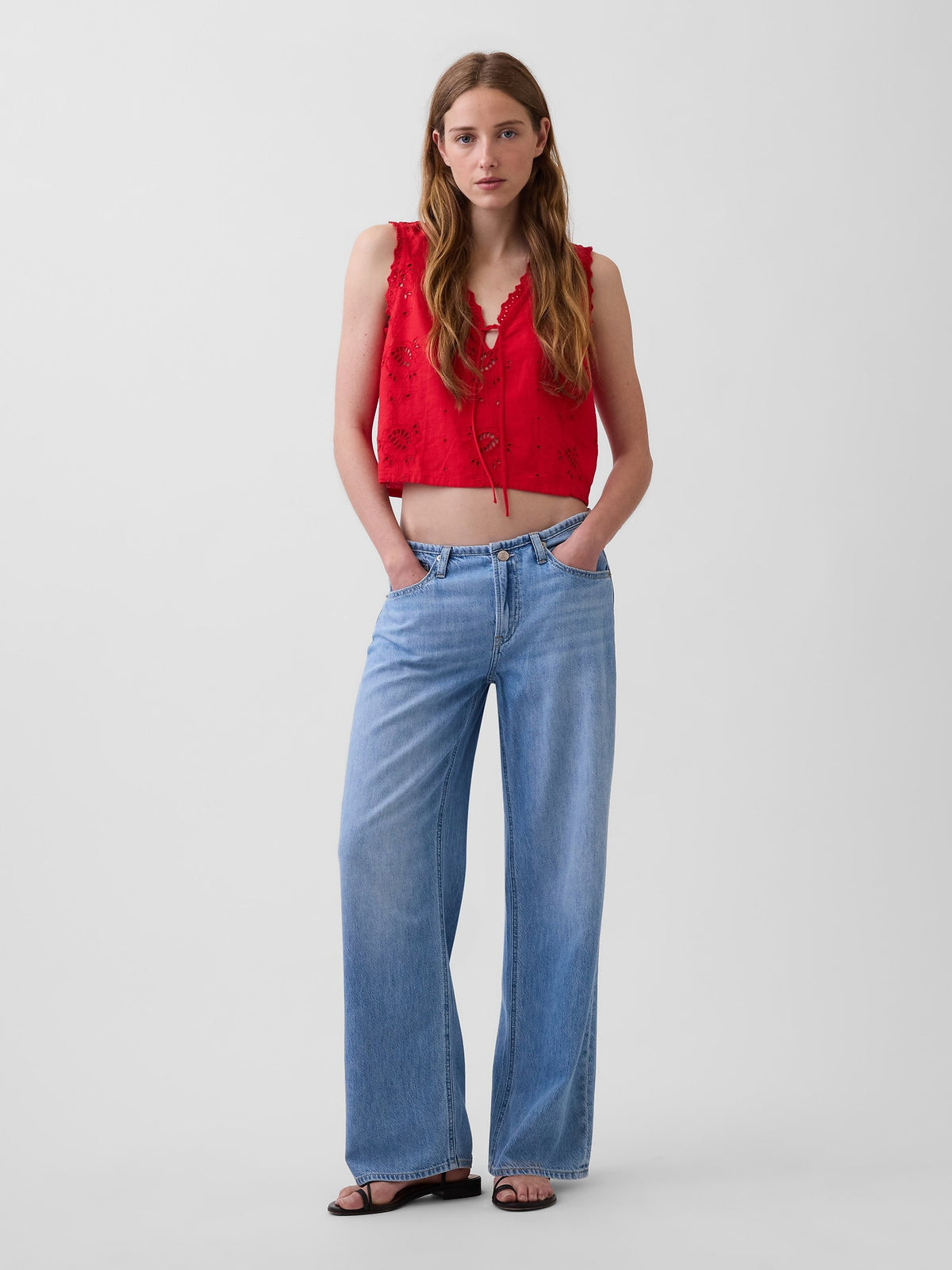 Açık Mavi Low Rise Ultrasoft '90s Loose Jean Pantolon
