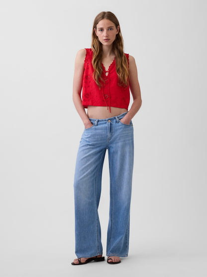 Açık Mavi Low Rise Ultrasoft '90s Loose Jean Pantolon