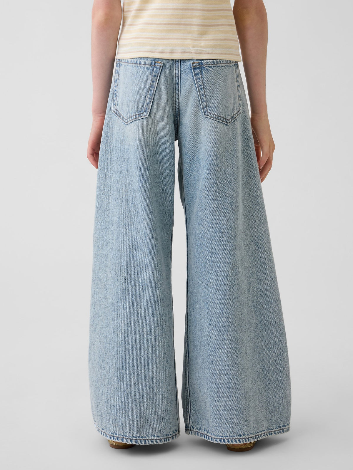Açık Mavi Low Rise Baggy Jean Pantolon