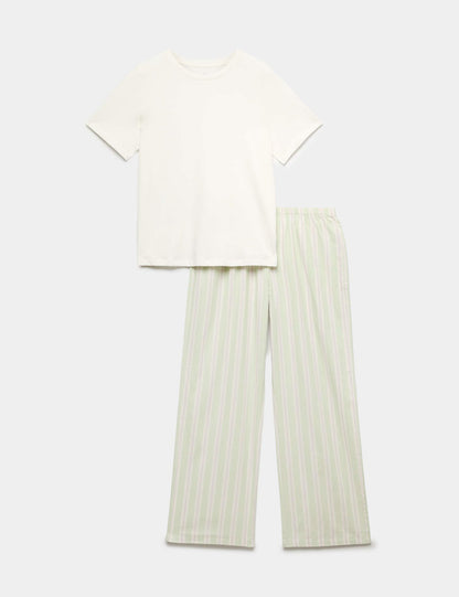 Pamuk Karışımlı Desenli Pijama Takımı
