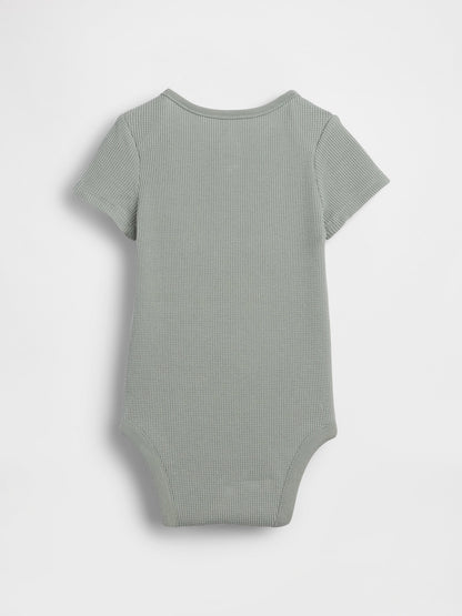 Açık Yeşil First Favorites Waffle Bodysuit