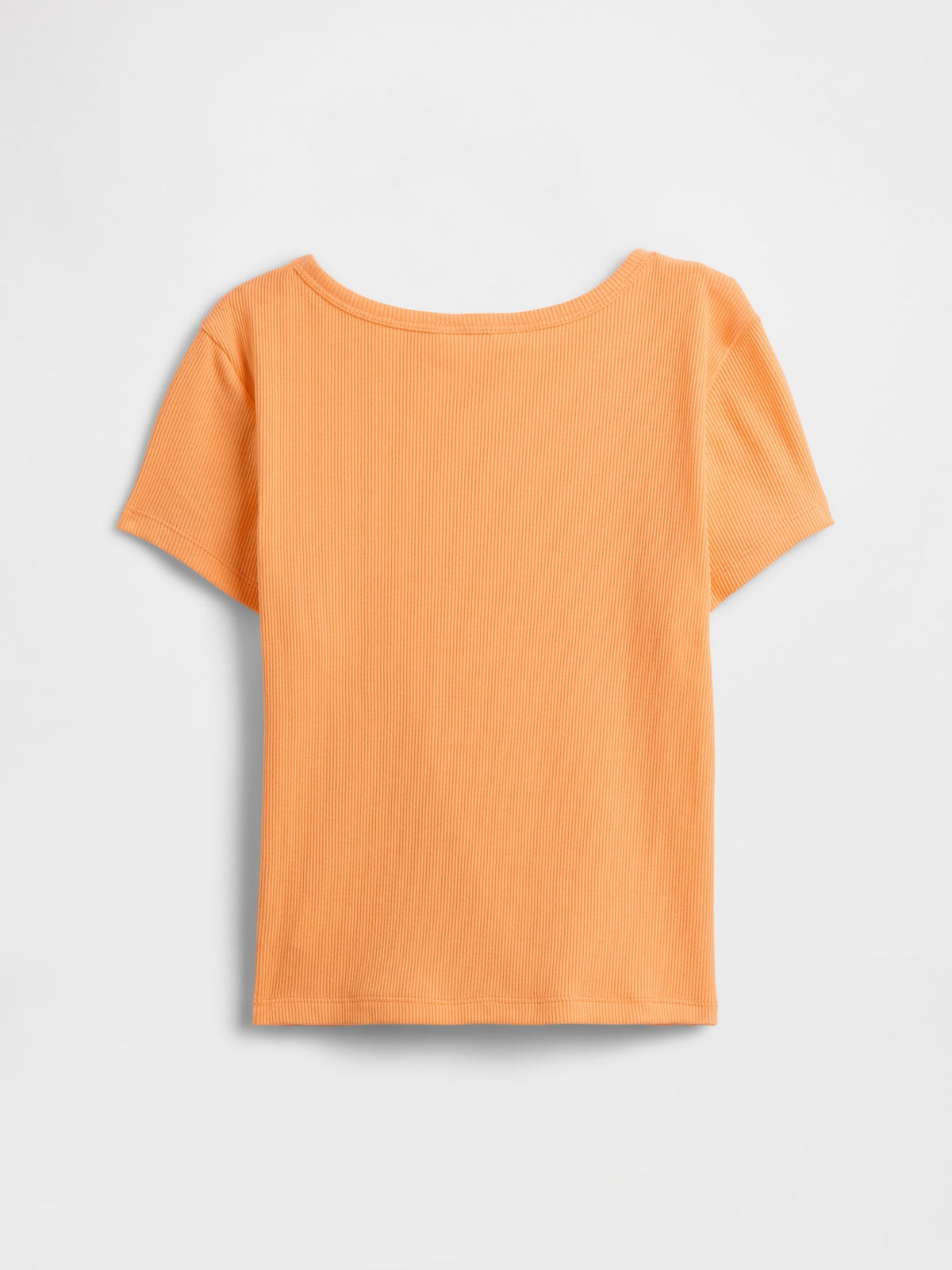 Turuncu Fitilli Bisiklet Yaka T-shirt