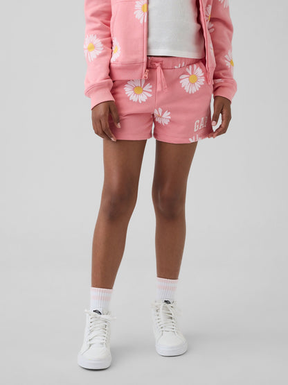 Pembe Gap Logo Fransız Havlu Kumaş Pull-on Şort