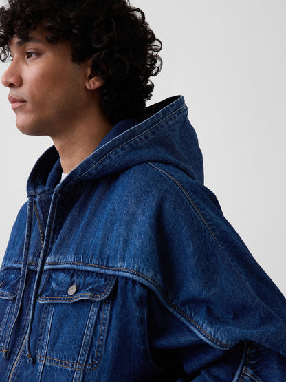 Koyu Mavi Gap × Hfr Denim Fermuarlı Sweatshirt By Daveed Baptiste