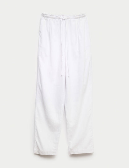 Keten Karışımlı Tapered Pantolon