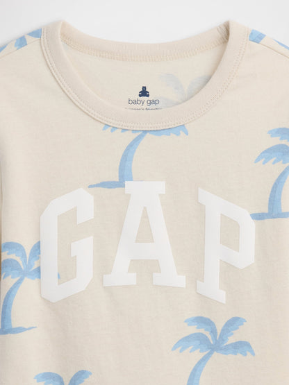 Ekru Grafik Logo T-shirt