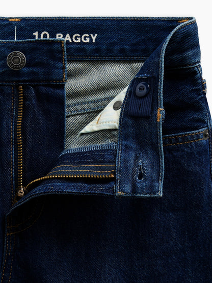 Koyu Mavi Baggy Jean Pantolon