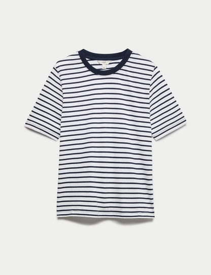 Saf Pamuklu Kısa Kollu T-shirt