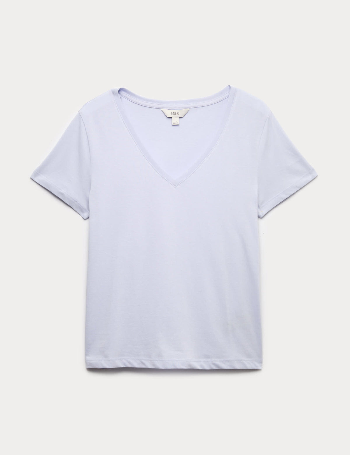 Pamuklu V Yaka T-shirt