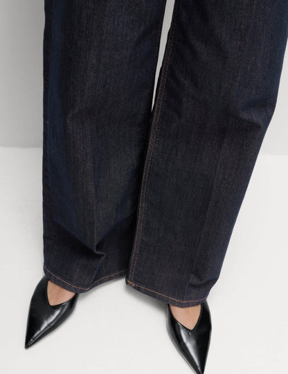 Yüksek Bel Wide Leg Jean Pantolon
