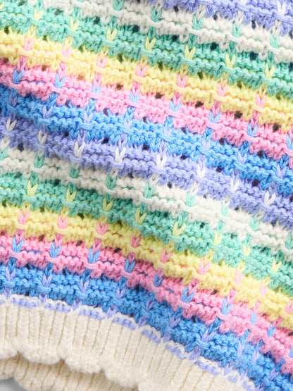 Çok Renkli Crochet Pull-on Şort