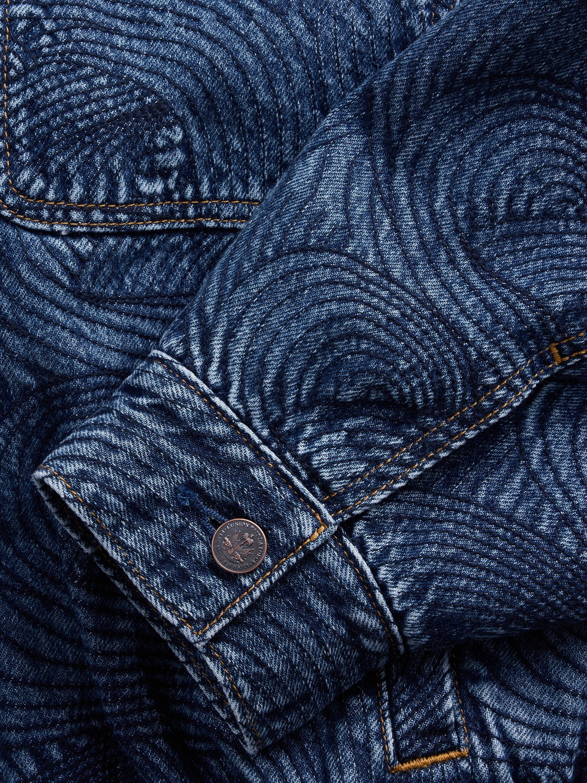 Koyu Mavi Gap × Hfr Işlemeli Denim Bomber Ceket By Daveed Baptiste