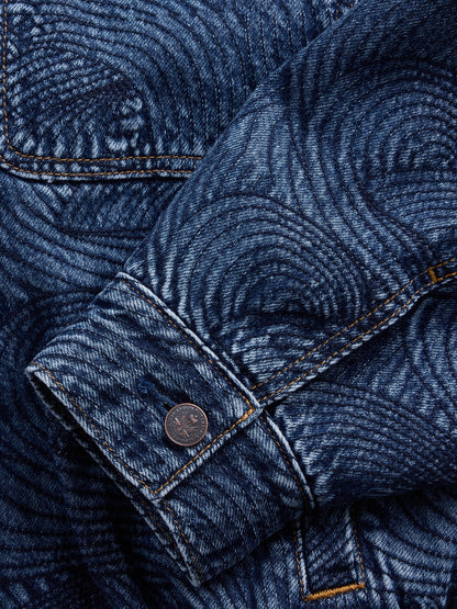 Koyu Mavi Gap × Hfr Işlemeli Denim Bomber Ceket By Daveed Baptiste