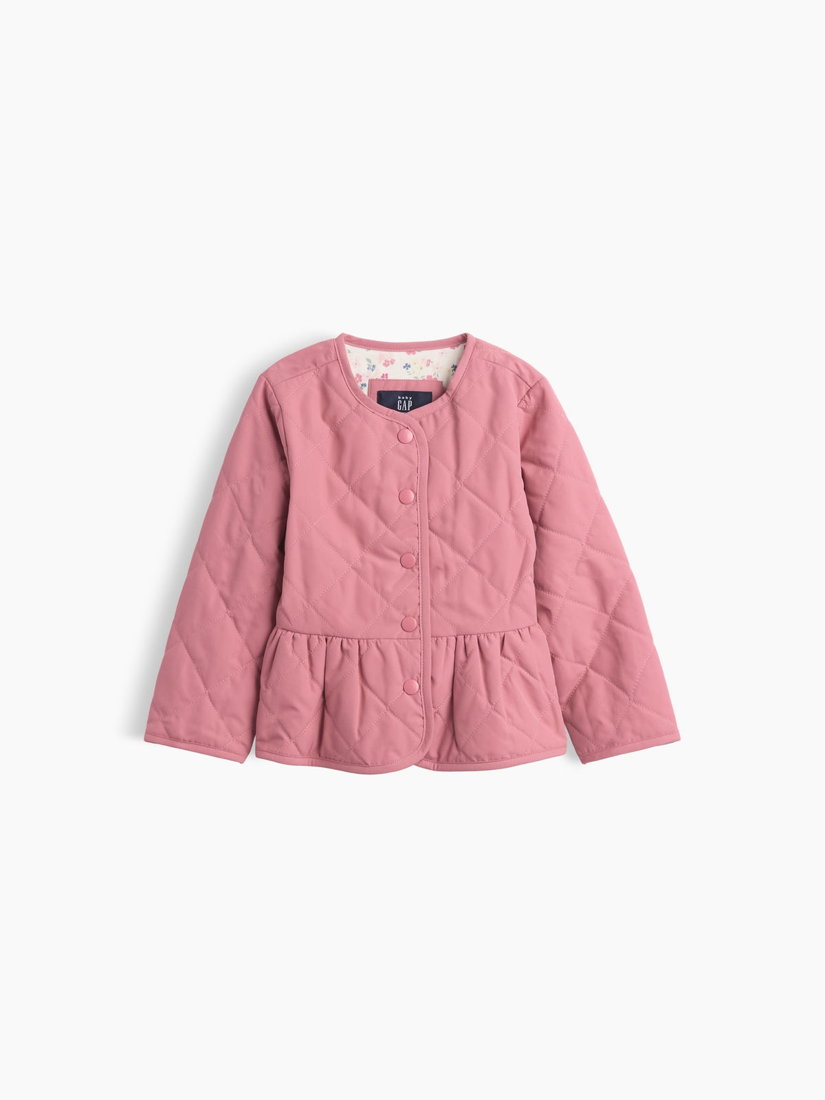 Pembe Quilted Peplum Ceket