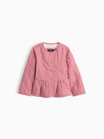 Pembe Quilted Peplum Ceket