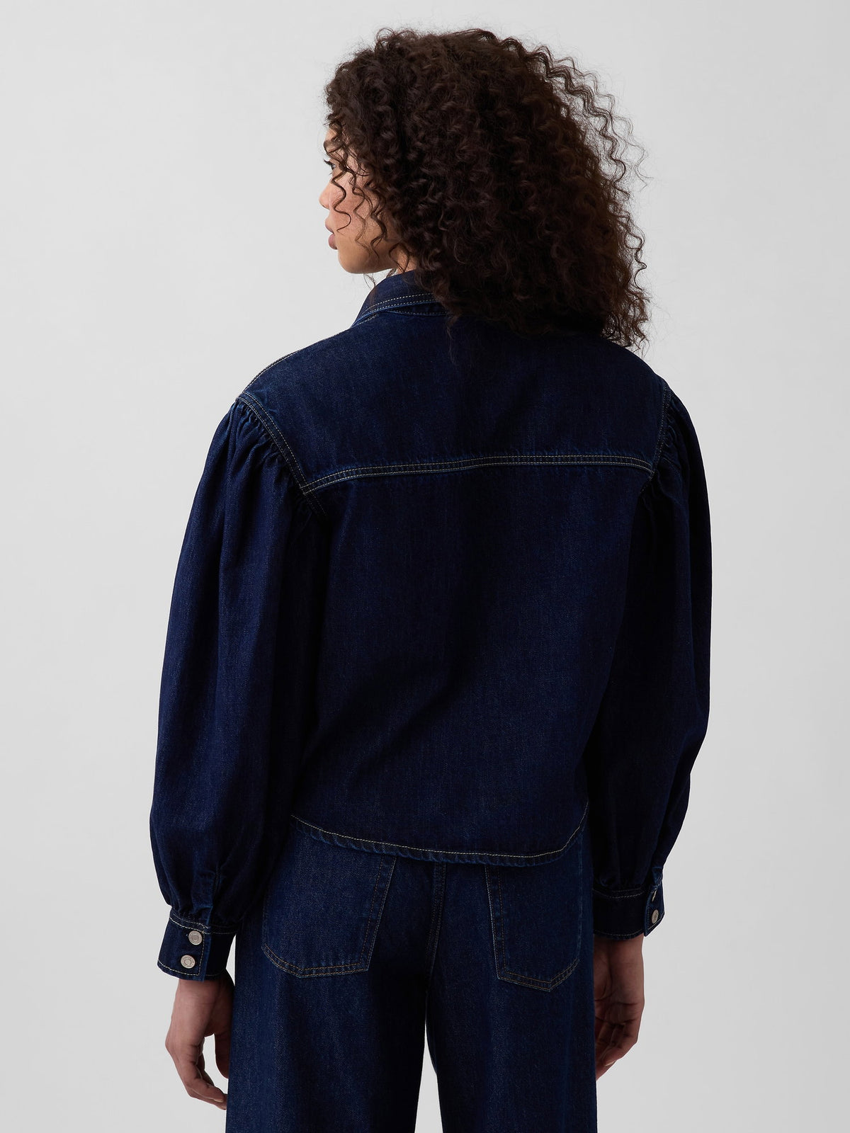 Koyu Mavi Gap × Hfr Balon Kol Denim Gömlek By Latouché