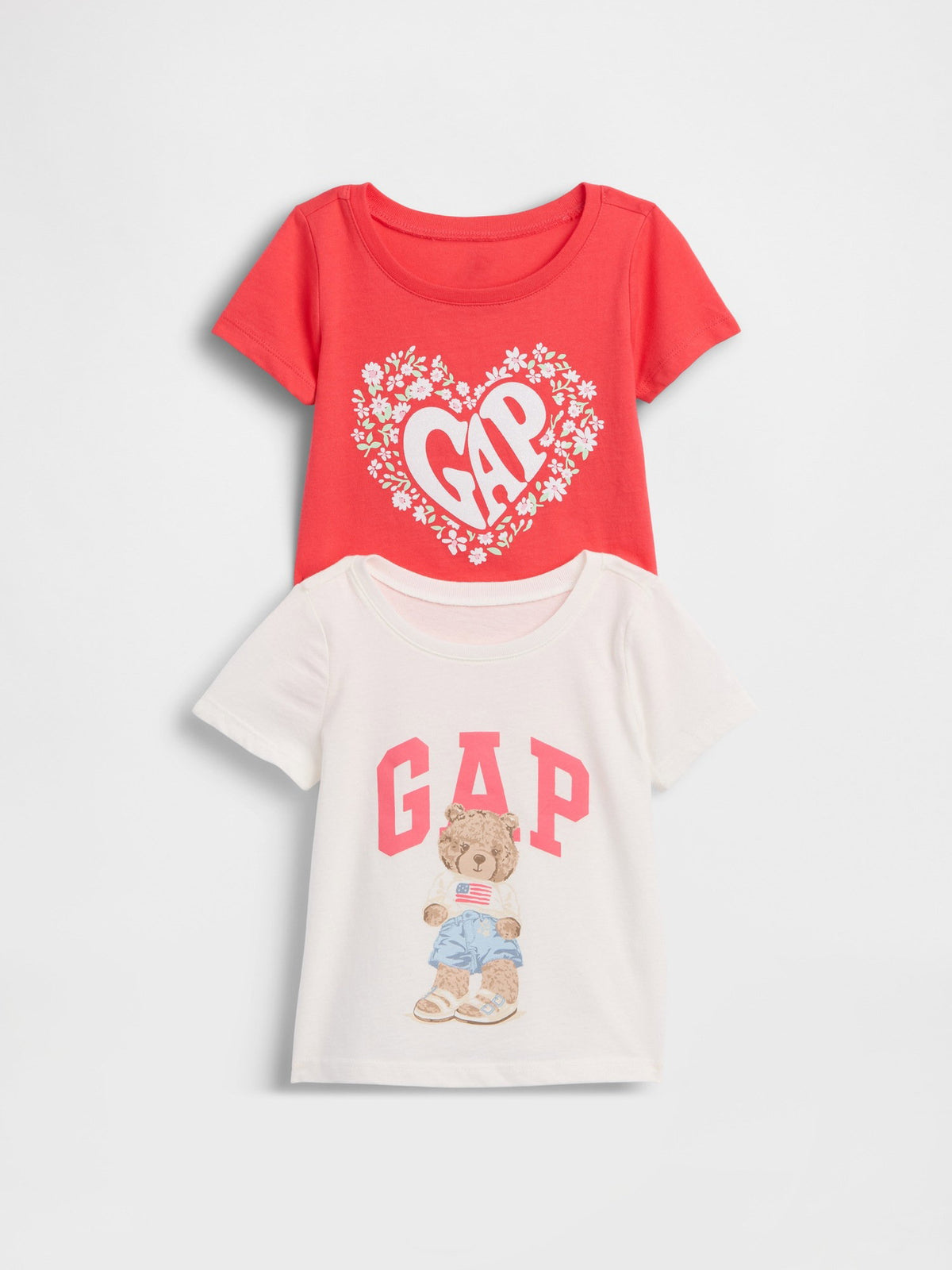 Beyaz Grafik Baskılı T-shirt (2’li)