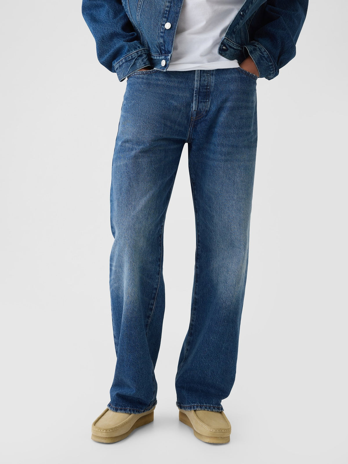 Koyu Mavi '90s Loose Jean Pantolon