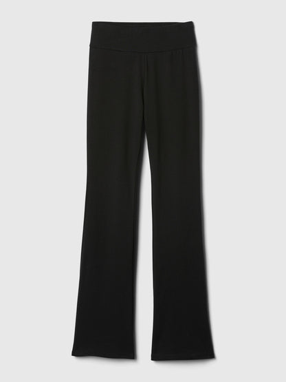 Siyah Organik Pamuk Flare Legging Tayt