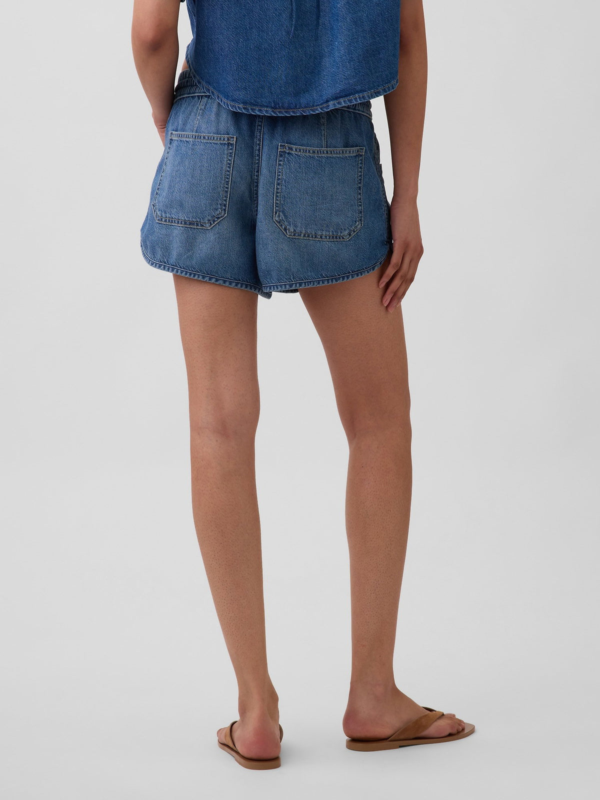 Mavi Mid Rise Ultrasoft Denim Easy Dolphin Şort