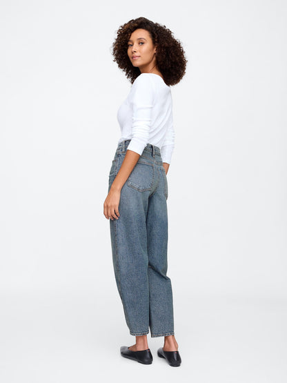 Mavi High Rise Barrel Jean Pantolon