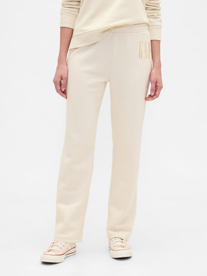 Krem Gap Logo Pull-on Slim Eşofman Altı
