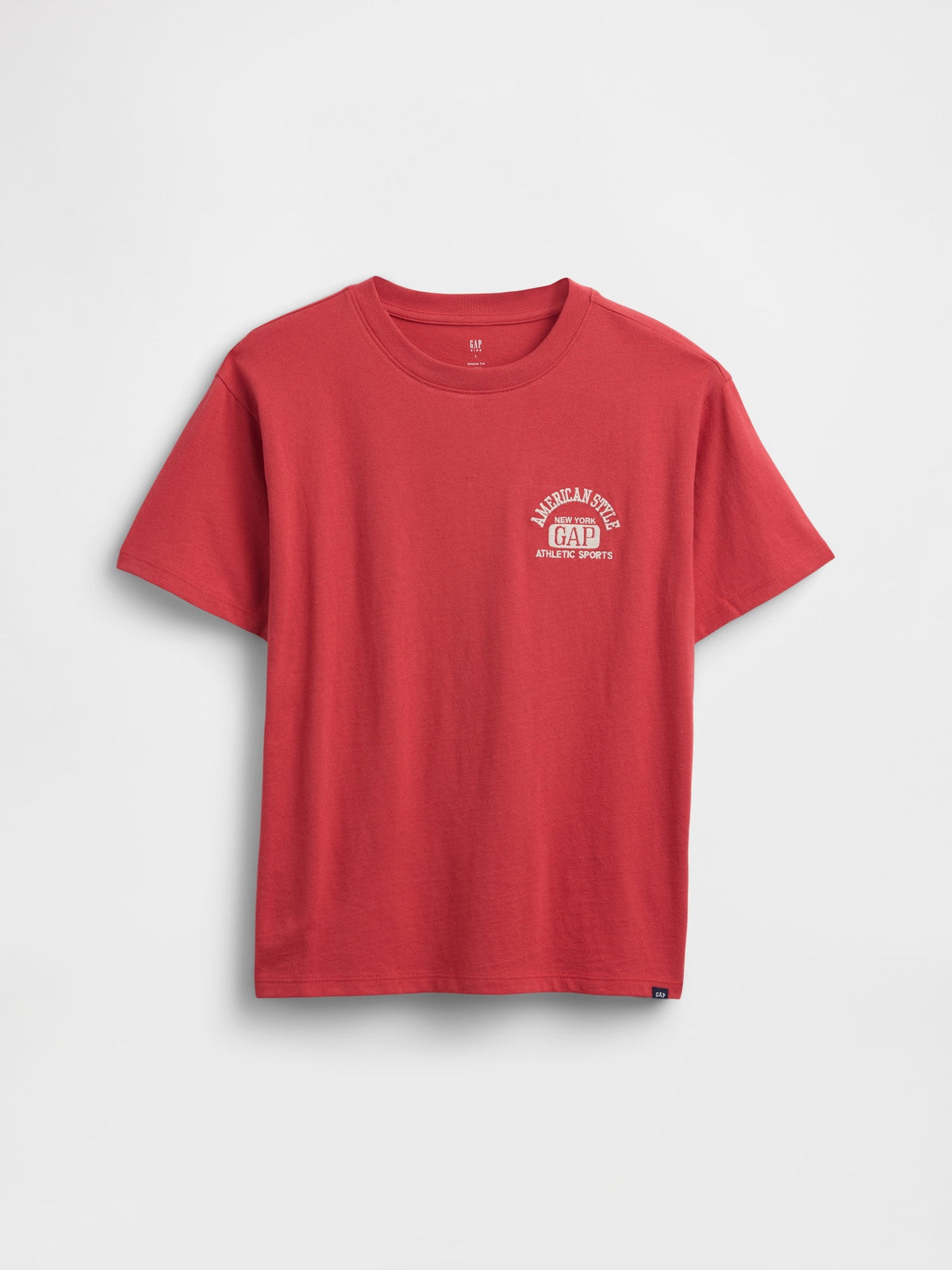Kırmızı Relaxed Grafik Logo T-shirt