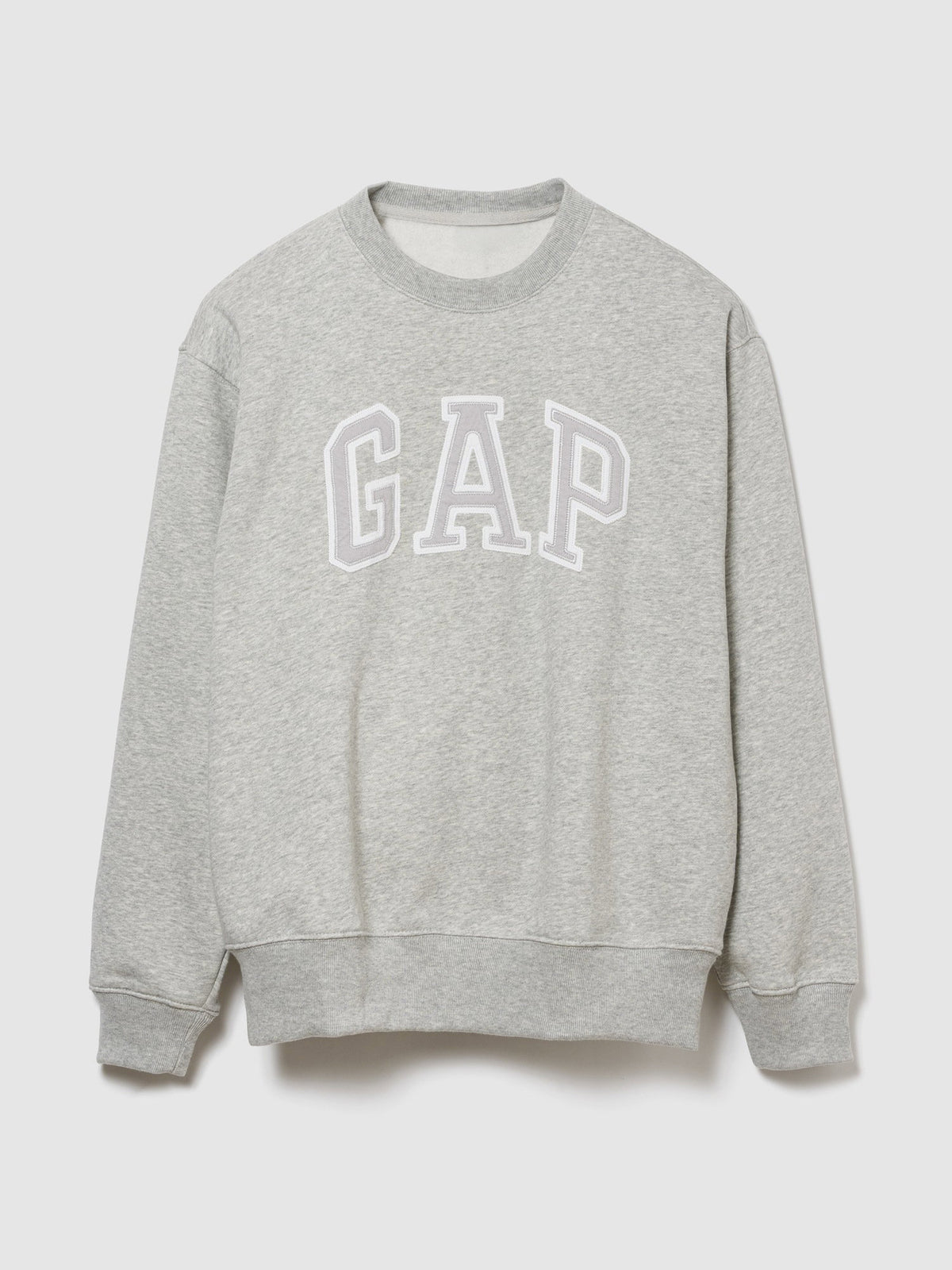 Açık Gri Gap Logo Bisiklet Yaka Fleece Sweatshirt