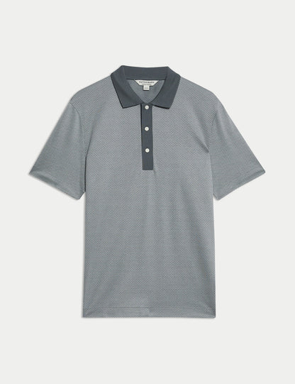Saf Supima® Pamuk Jakarlı Polo Tişört?