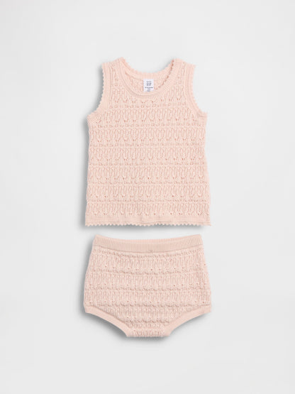 Pembe Baby Crochet Tank Outfit Set